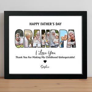 Custom Photo Dad, Thank For Making My Childhood Unforgettable Picture Frame Father's Day Gift CH07 895388