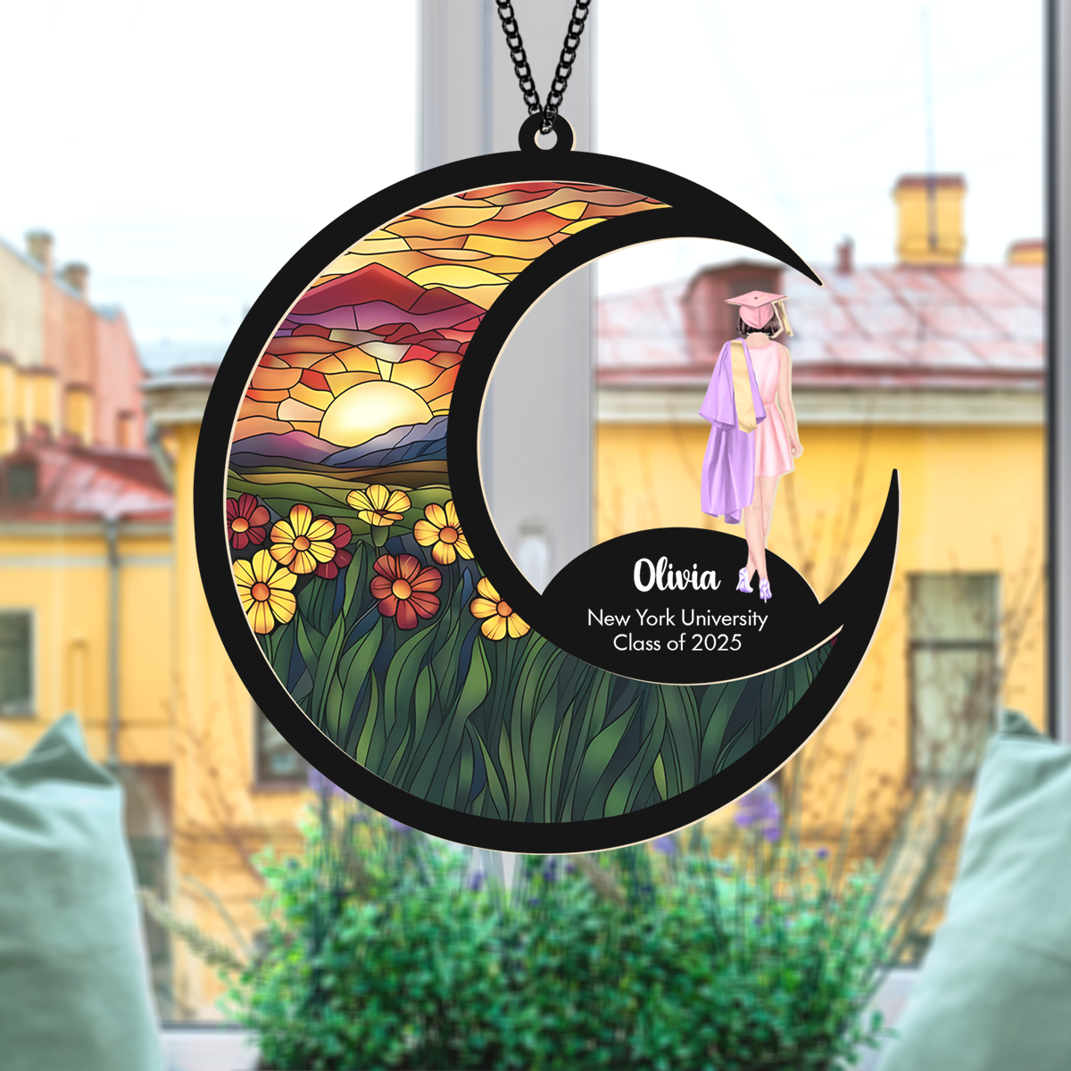 Personalized College Graduation Suncatcher Gift For Graduation Friend, Daughter LM32 897685