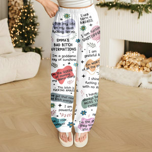 Personalized Name Bad B*tch Affirmation Funny Sweatpants For Bestie LM32 895385