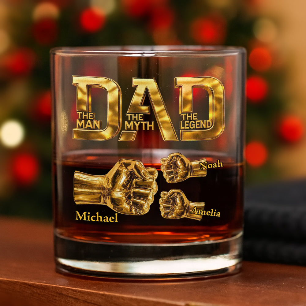 Personalized The Man The Myth The Legend Dad Whiskey Glass CH07 911360