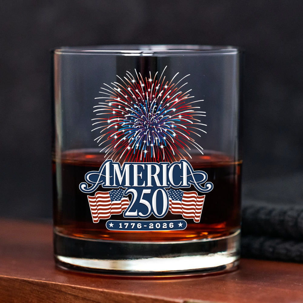 America 250 Firework Whiskey Glass TH10 894643