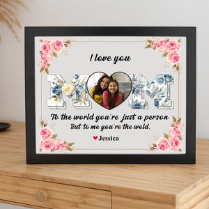 Mom, To Me You're The Wold Custom Photo Picture Frame Mothers Day Gift For Mom CH07 895274