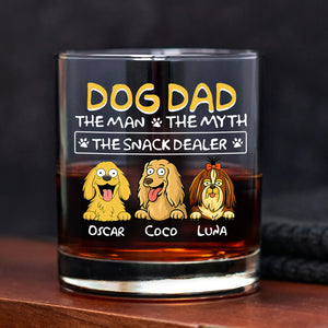 Dog Dad The Man The Myth The Snack Dealer Print Rock Glass Personalized Gift HO82 893704