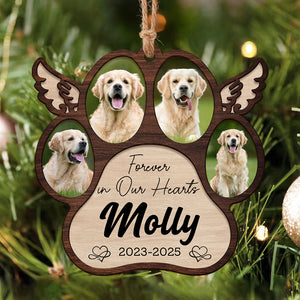 Personalized Pet Memorial Paw Wood Ornament HO82 894376