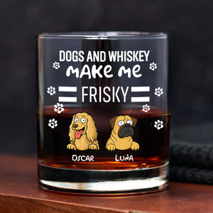 Personalized Funny Dog Make Me Friskey Whiskey Glass LM32 893367