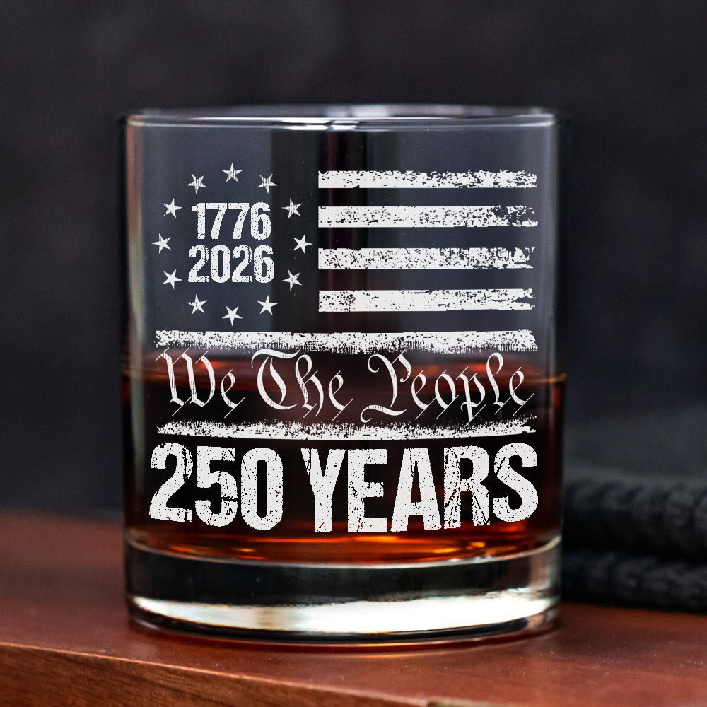 250 Years USA 250th Birthday 1776-2026 Eagle Flag Whiskey Glass HO82 894568