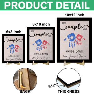 Personalized Best Couple Ever 2-Layered Wooden Plaque With Stand Valentine's Day TH10 896959