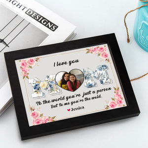 Mom, To Me You're The Wold Custom Photo Picture Frame Mothers Day Gift For Mom CH07 895274