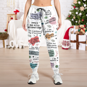 Personalized Name Bad B*tch Affirmation Funny Sweatpants For Bestie LM32 895385