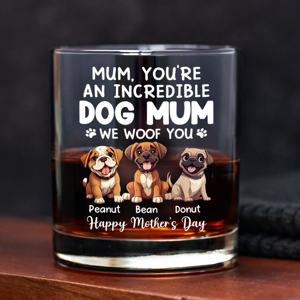 Custom Photo Incredible Dog Dad Whiskey Glass Father's Day Gift CH07 895986
