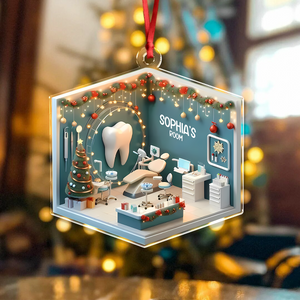 Personalized 2D Flat Acrylic Ornament Christmas Gift for Dental, Nurse, Teacher, Police LM32 895053