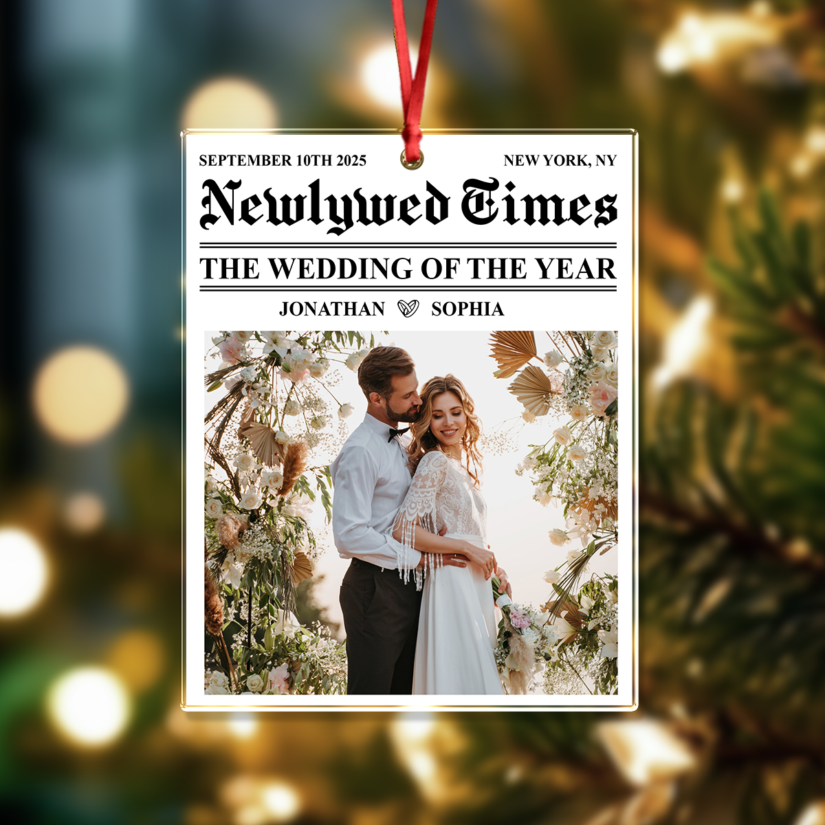 Custom Photo The Wedding Of The Year Couple Acrylic Ornament HA75 897512