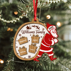 Family With Santa Claus Ornament Personalized Gift For Christmas HO82 894754