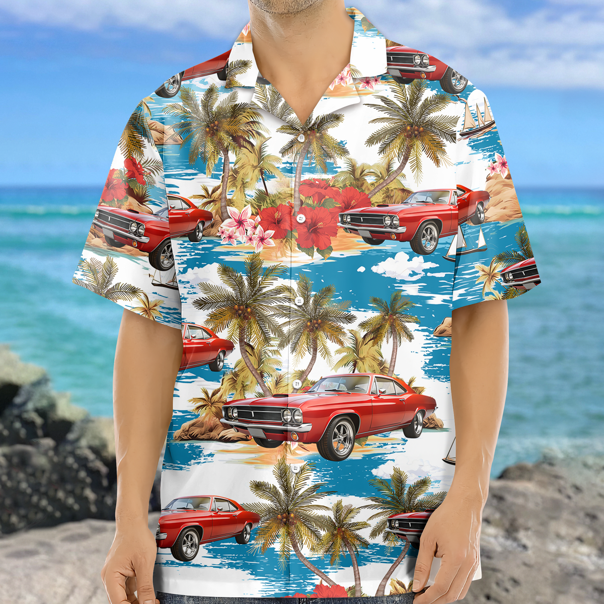 Custom Car Photo Sunset Hawaii Shirt TH10 892653