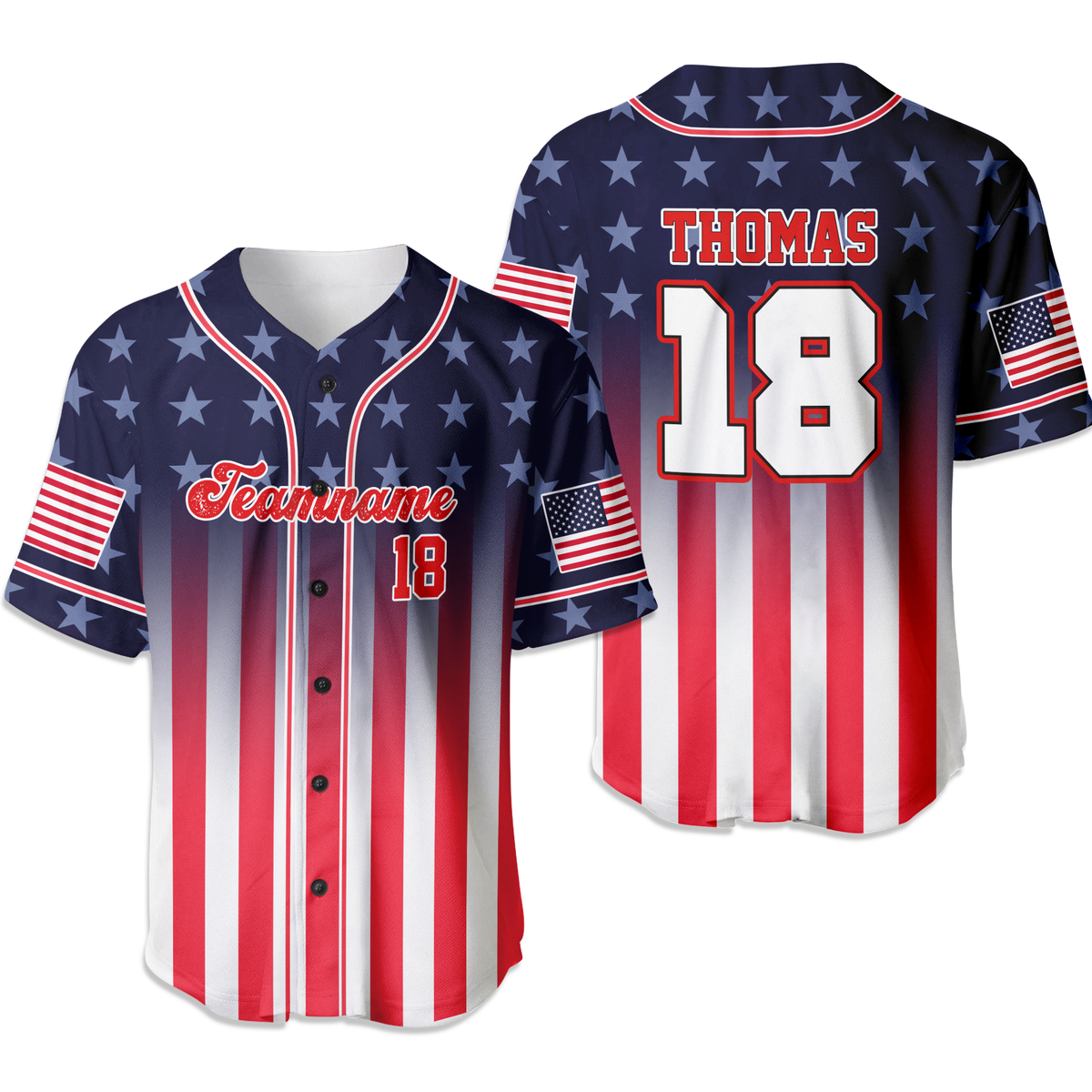 Personalized USA Patriotic Baseball Jersey Shirt Gift For 4th of July Independence Day HO82 894192