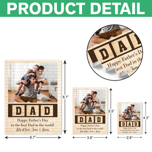 Custom Photo Happy Father's Day To The Best Dad Building Brick Blocks LM32 893561