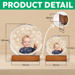 Custom Babys Photo First Round Acrylic Frame Block HO82 894158