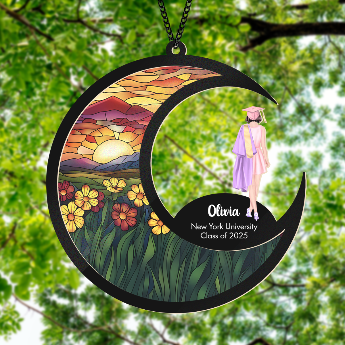 Personalized College Graduation Suncatcher Gift For Graduation Friend, Daughter LM32 897685