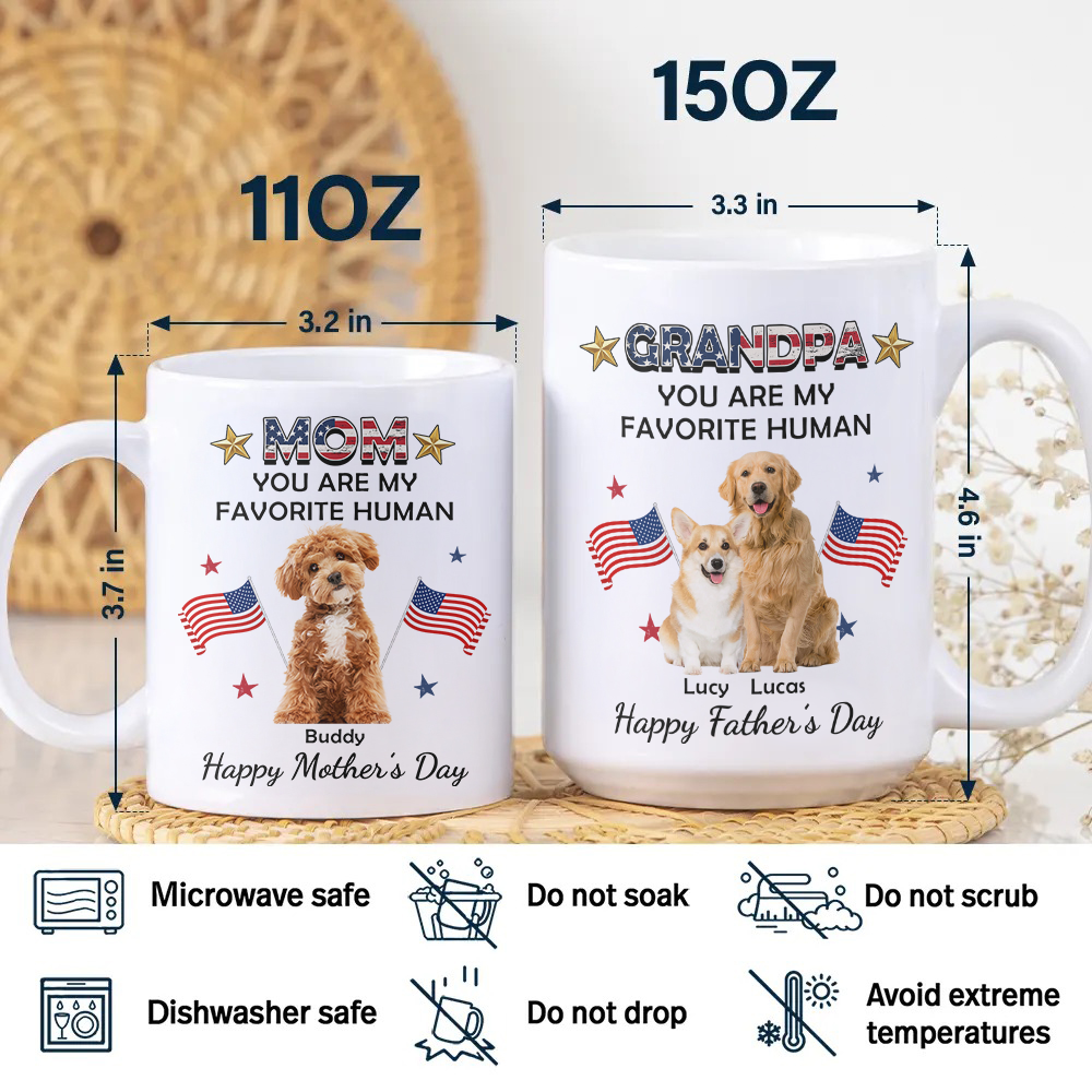 Custom You're My Favorite Flag America Mug for Dog Lovers LM32 899129