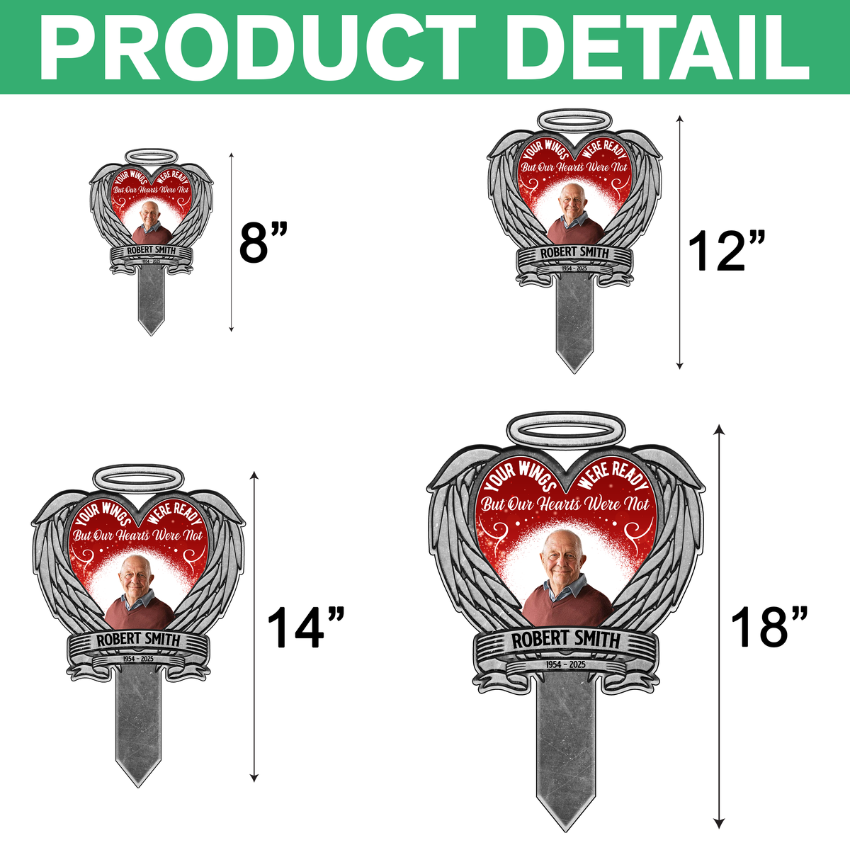 Custom Photo Always On Our Minds - Forever In Our Hearts Garden Stake HA75 892702