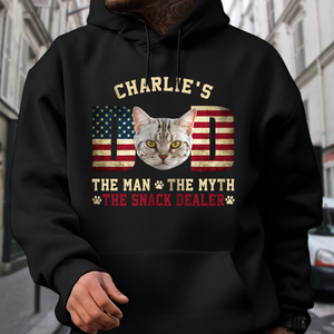 Custom Photo Cat - Cat's Dad The Man The Myth The Dealer American Flag Dad Shirt HA75 892442