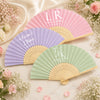 Custom Groom & Bride Name Bamboo Hand Fan Wedding Keepsake Gift CH07 180208