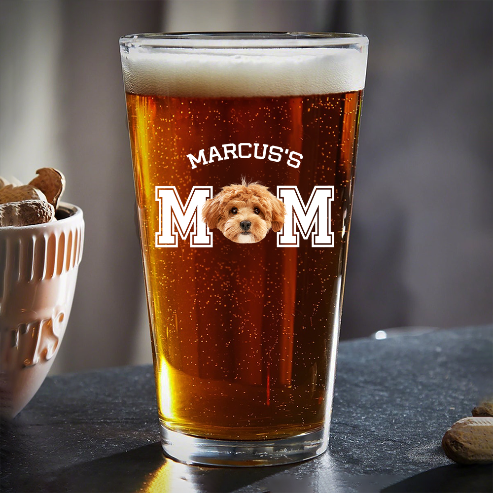Custom Dog Photo Beer Glass Personalized Father's Day Gift Birthday Gift CH07 895896