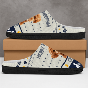 Custom Photo Meowy Christmas Merry Woofmas Dog Cat Slippers HO82 894868