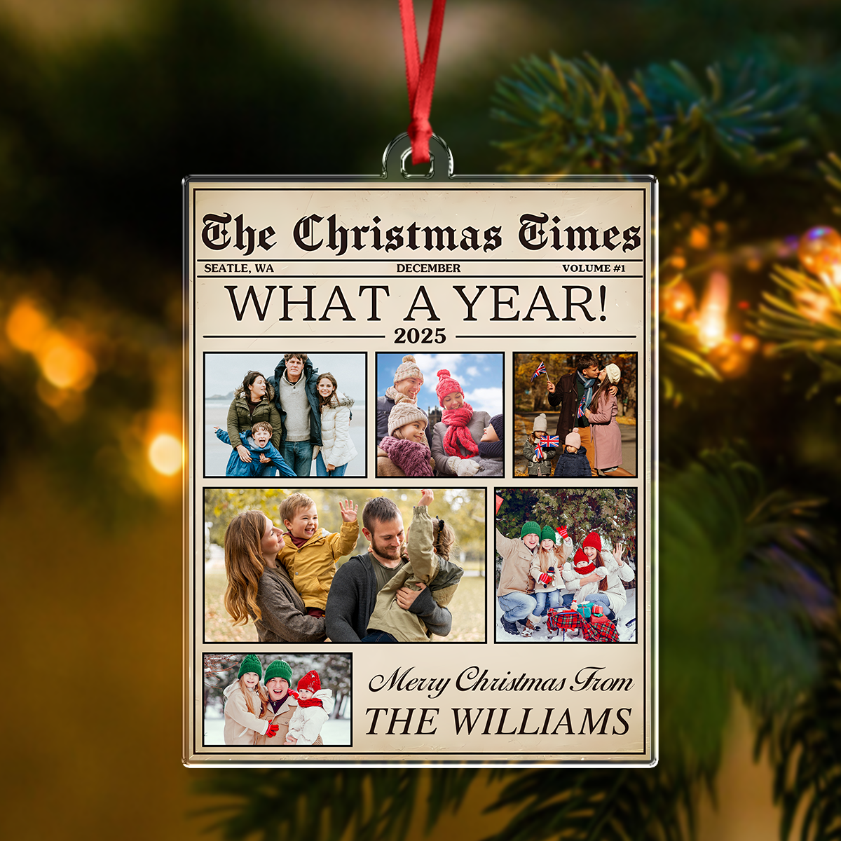 Custom Photo The Christmas Times What A Year Acrylic Ornament Holiday Keepsake For Family HO82 894758
