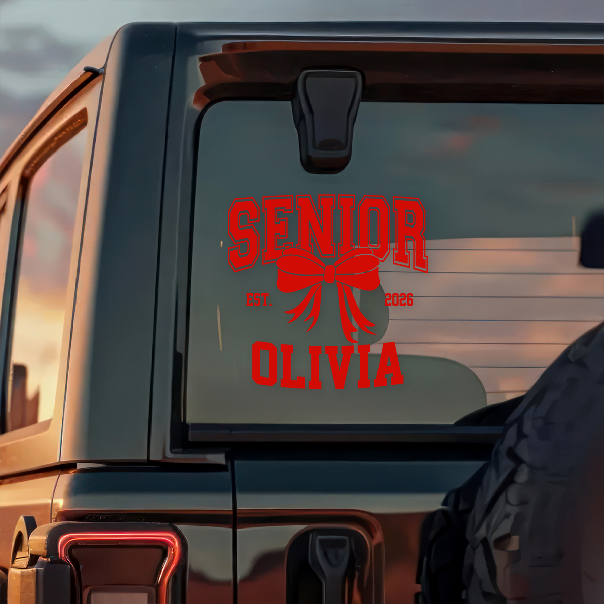 Custom Name Senior 2026 Graduation Car Window Decal Sticker TH10 898489