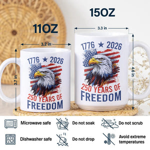 America Semiquincentennial 250 Years Of Freedom White Mug CH07 896702