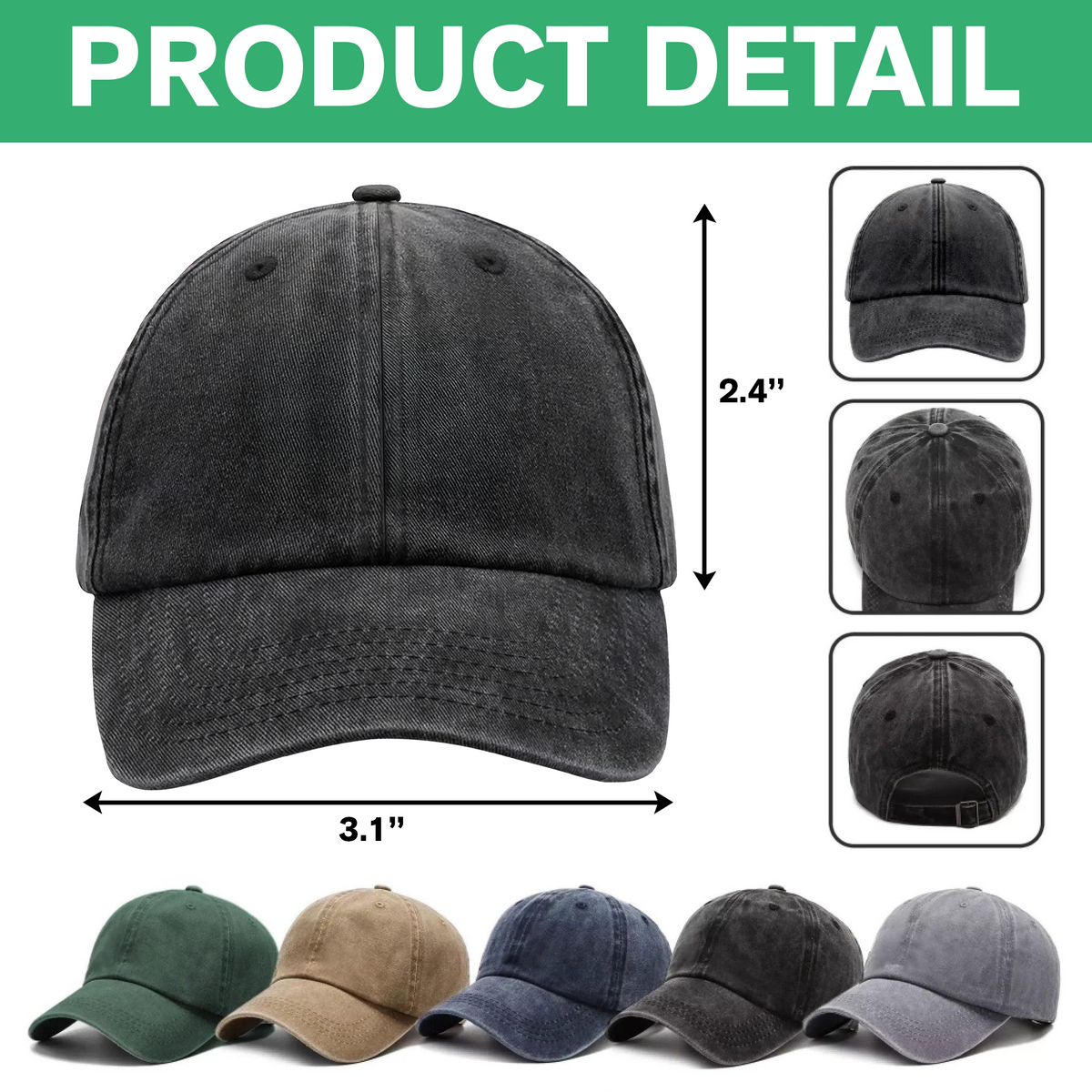 Personalized Basketball Player Silhouette Sport Washed Denim Baseball Cap LM32 893977