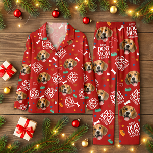 Custom Best Dog Mom Dog Dad Photo Personalized Pajamas Gift For Dog Lovers CH07 896498
