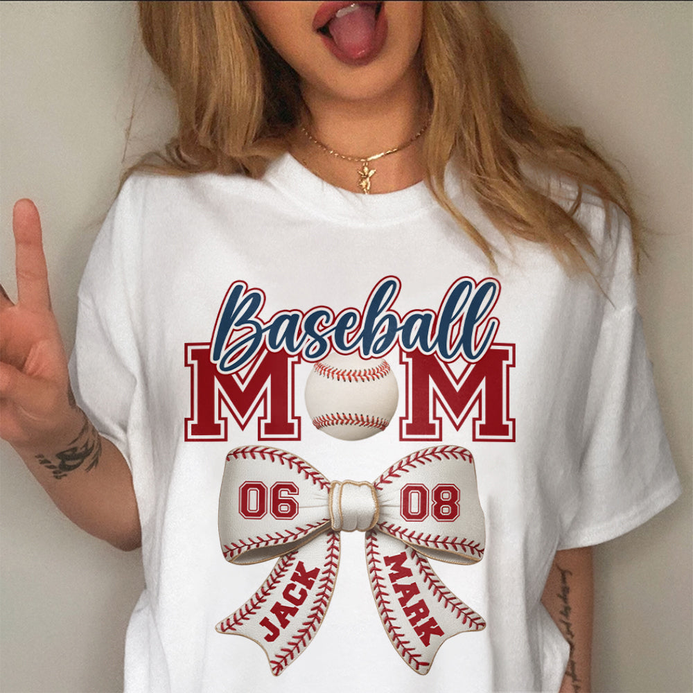 Custom Name Baseball Mom Coquette Bright Shirt CH07 895312