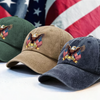 American Eagle and US Flag 250th Birthday USA Washed Denim Baseball Cap HO82 900356