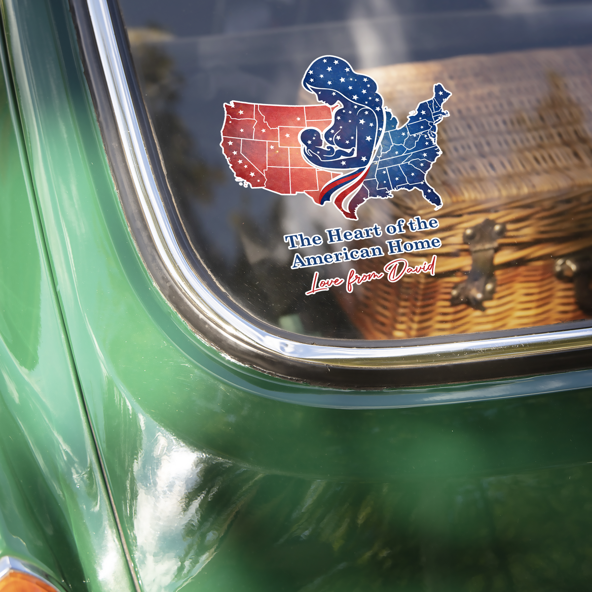 Custom Name The Heart Of The American Home Car Window Decal Sticker LM32 897859