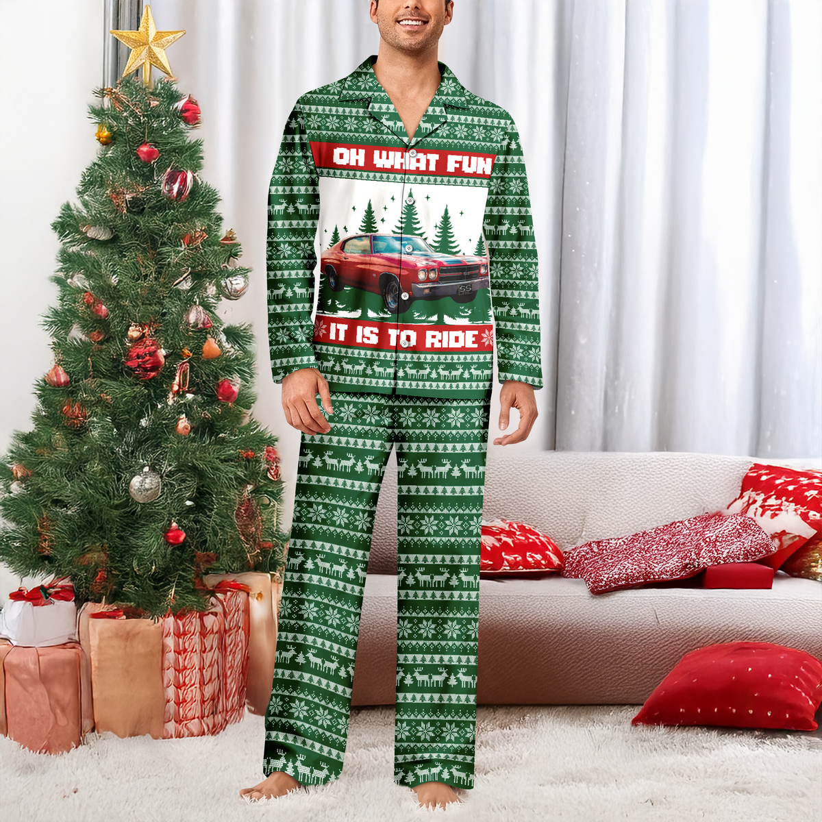 Custom Car Photo Oh What Fun It Is To Ride Pajamas TH10 896017