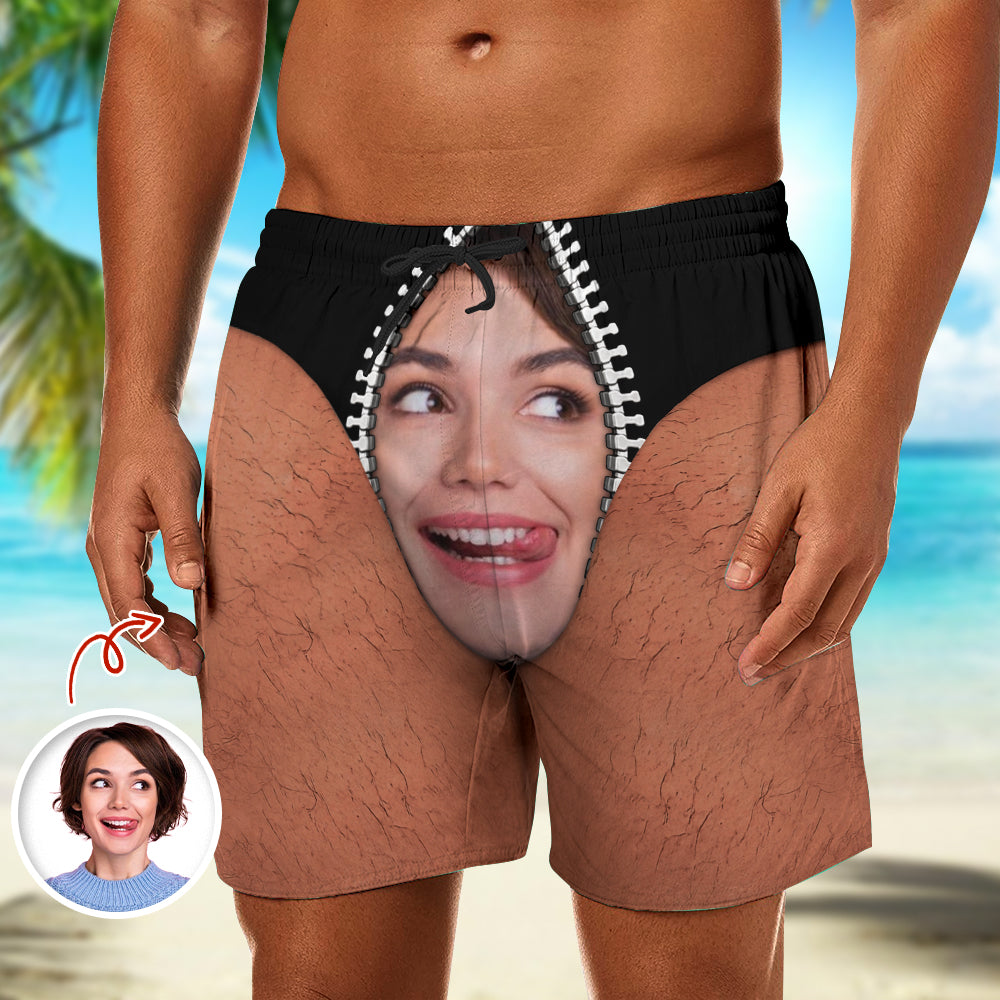 Upload Your Wife, Girlfriend Photo Funny Beach Short TH10 170479