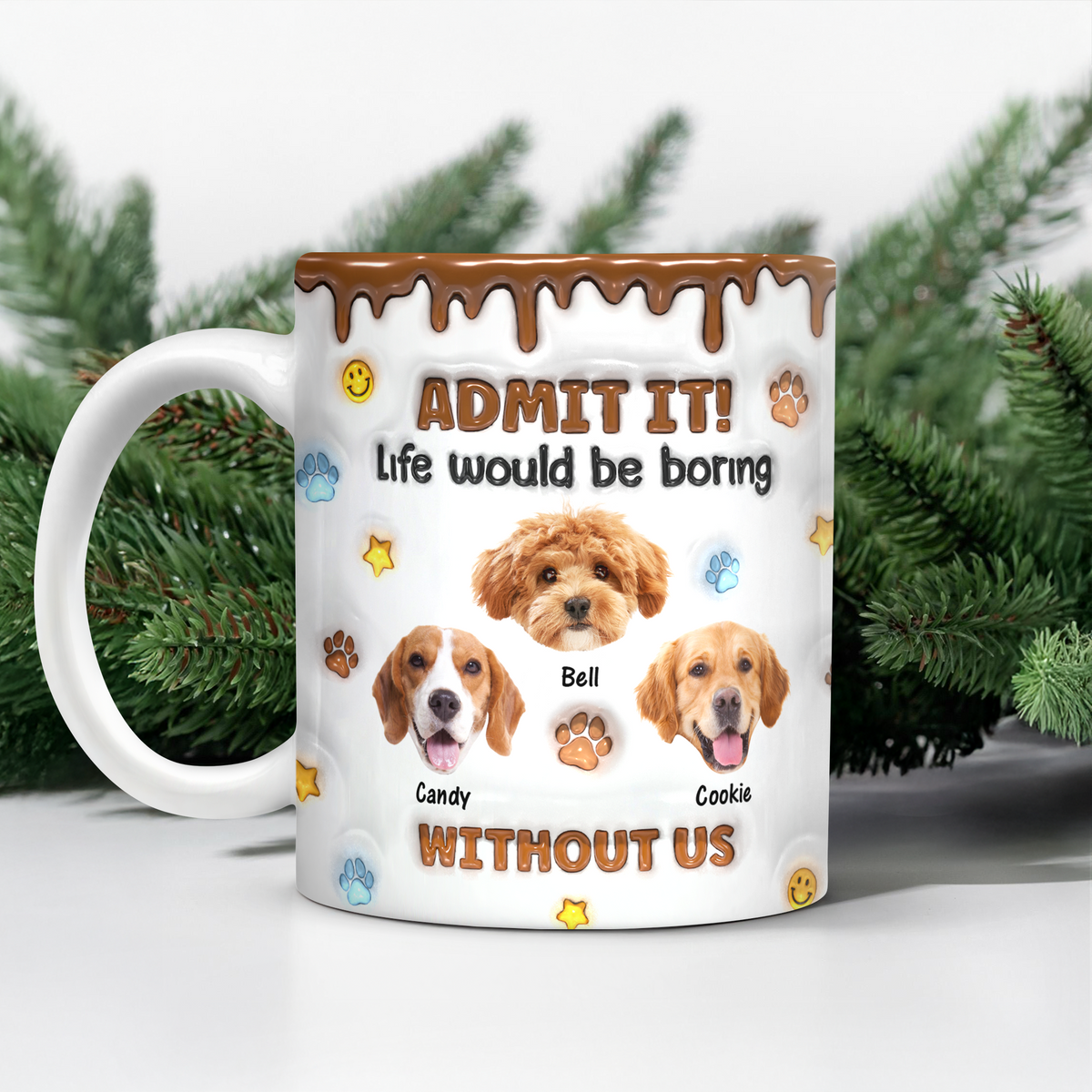 Custom Photo Dog Mom Dad Life Must Have Us - Personalized Custom 3D Inflated Effect Mug HO82 894422