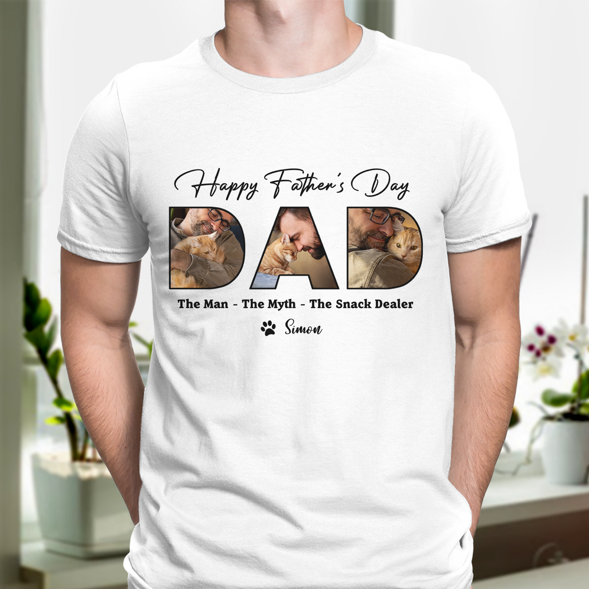 Custom Photo Happy Father's Day - The Man The Myth The Snack Dealer Dad Shirt HA75 892446