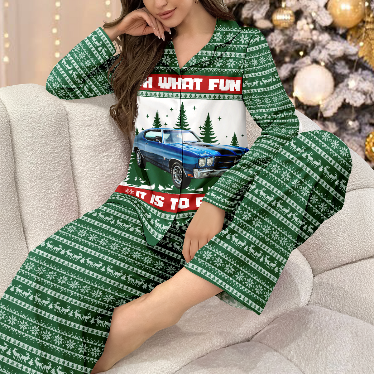 Custom Car Photo Oh What Fun It Is To Ride Pajamas TH10 896017