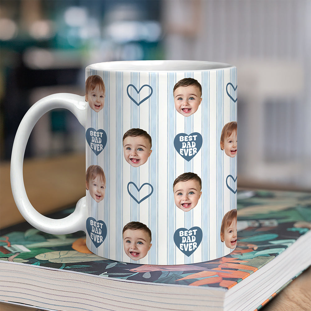 Custom Face Photo Best Dad Ever Mug Father's Day Gift LM32 669143