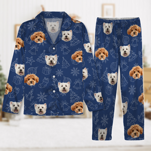 Custom Dog Photo Christmas Pajamas Christmas Gift For Pet Lovers CH07 896130