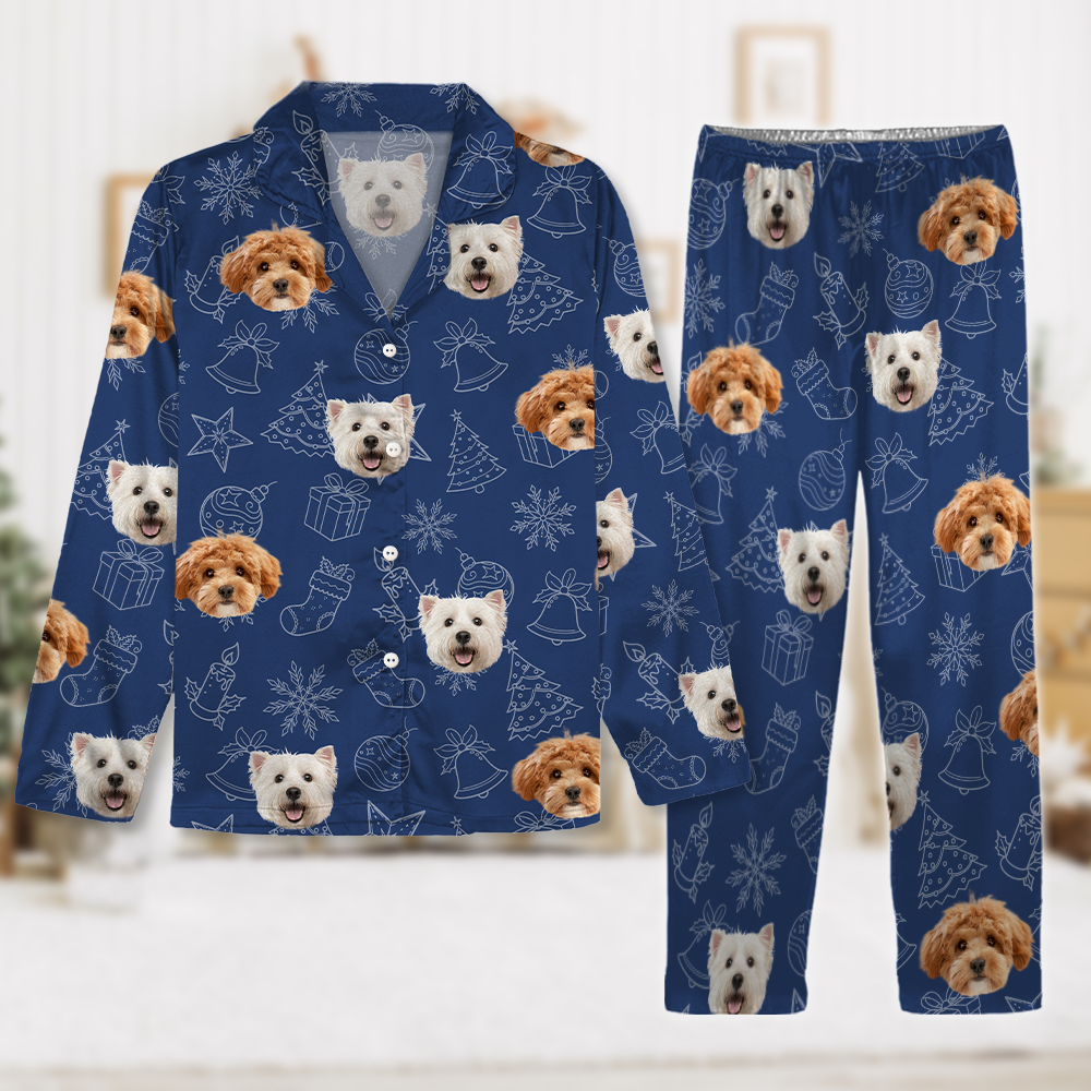 Custom Dog Photo Christmas Pajamas Christmas Gift For Pet Lovers CH07 896130
