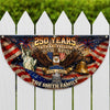 Custom Family Name 250 Years Faith and Freedom 1776–2026 Eagle Non-Pleated Fan Flag LM32 669175