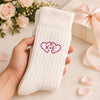 Personalized Couple Initials Embroidered Socks for Couples, Matching Anniversary Gift CH07 180482