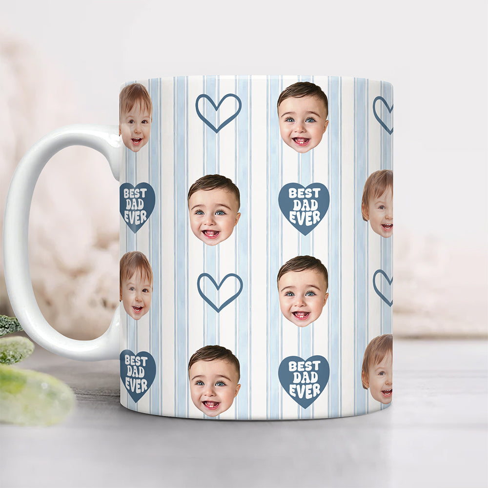 Custom Face Photo Best Dad Ever Mug Father's Day Gift LM32 669143