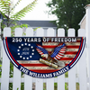 Custom Family Name America Anniversary 250 Years of Freedom Non-Pleated Fan Flag HO82 901604