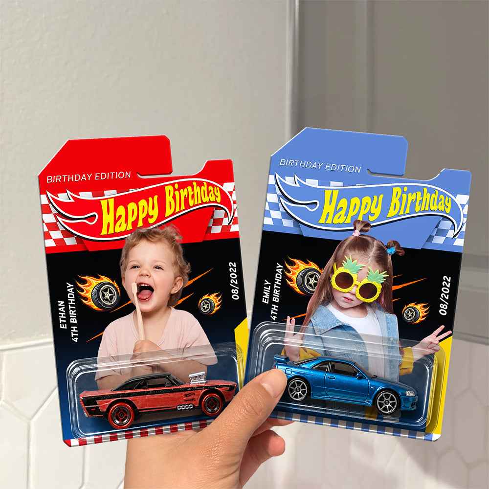 Custom Photo Editable Happy Birthday Wheels Gift For Kids CH07 911694