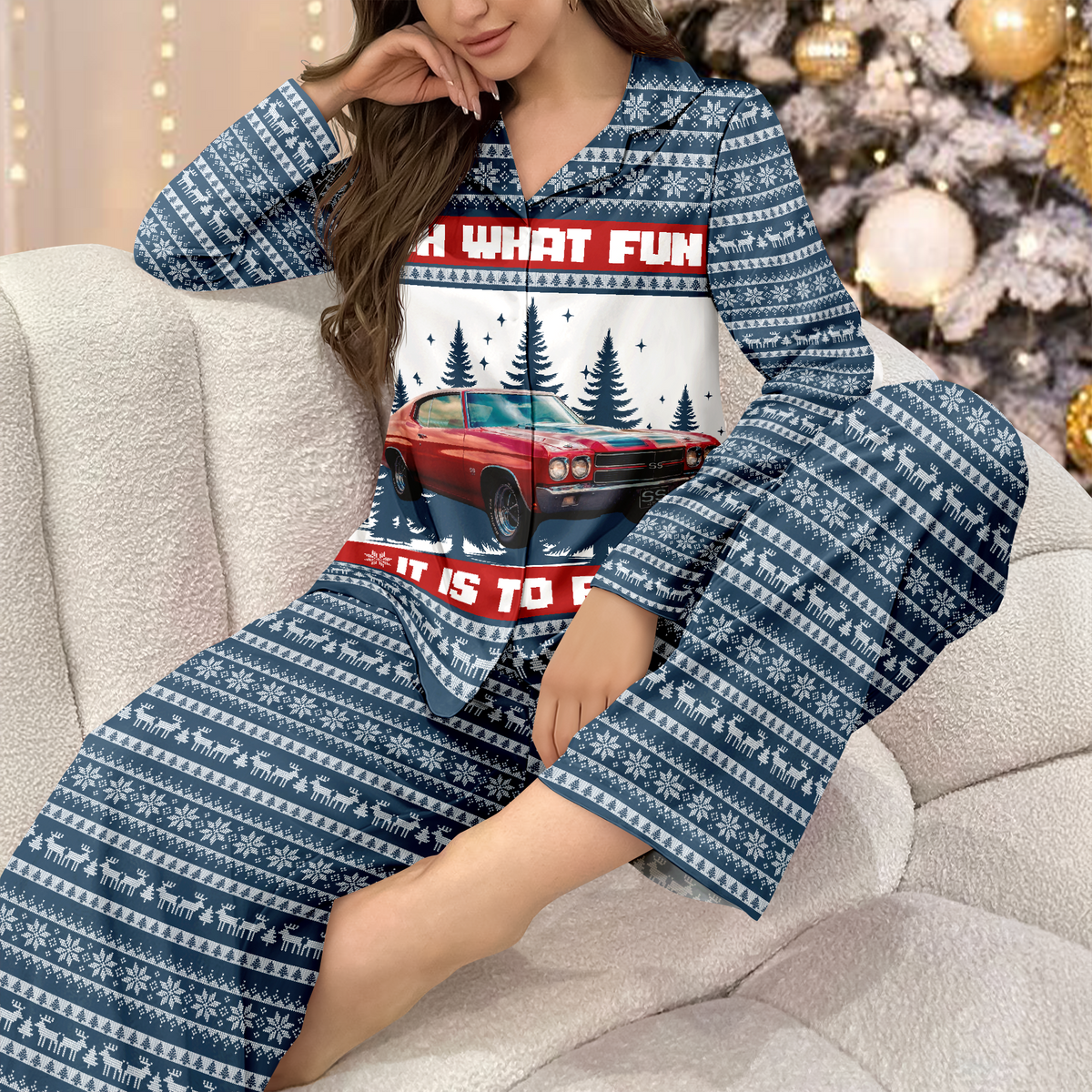 Custom Car Photo Oh What Fun It Is To Ride Pajamas TH10 896017